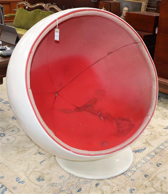 After Aarnio, a ball chair H.120cm